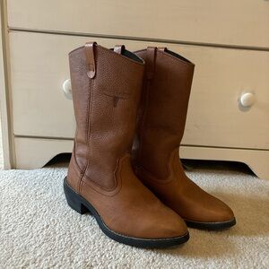 Mason Western leather pull-on boot. Size 9D